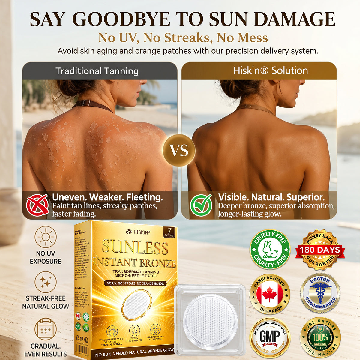 𝑶𝒇𝒇𝒊𝒄𝒊𝒂𝒍 𝑺𝒕𝒐𝒓𝒆 | ☀️☀️ 𝐇𝐢𝐬𝐤𝐢𝐧® 𝐒𝐮𝐧𝐥𝐞𝐬𝐬 𝐈𝐧𝐬𝐭𝐚𝐧𝐭 𝐁𝐫𝐨𝐧𝐳𝐞 𝐓𝐚𝐧𝐧𝐢𝐧𝐠 𝐌𝐢𝐜𝐫𝐨𝐧𝐞𝐞𝐝𝐥𝐞 𝐏𝐚𝐭𝐜𝐡 🇨🇦 (𝐉𝐮𝐬𝐭 𝐨𝐧𝐜𝐞 𝐚 𝐝𝐚𝐲) 𝐕𝐢𝐬𝐢𝐛𝐥𝐞 𝐁𝐫𝐨𝐧𝐳𝐞 𝐆𝐥𝐨𝐰 𝐢𝐧 𝟕 𝐃𝐚𝐲𝐬 ✅ 𝐍𝐨 𝐔𝐕, 𝐍𝐨 𝐎𝐫𝐚𝐧𝐠𝐞, 𝐍𝐨 𝐒𝐭𝐫𝐞𝐚𝐤𝐬, 𝐍𝐨 𝐃𝐇𝐀, 𝐍𝐨 𝐌𝐞𝐬𝐬.