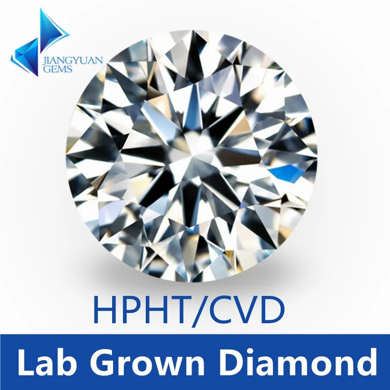Diamond 0.1ct~2ct Round Cut Loose Lab Grown Diamond DEF Color
